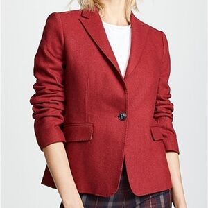RAG & BONE Red Melange Blazer Pants Suit 0